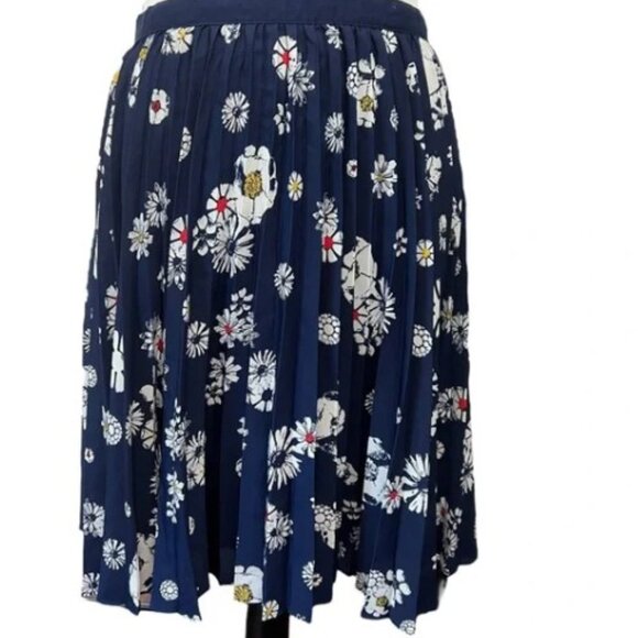 NWOT! Jason Wu for Target Navy Pleated Skirt with Floral Print Sz 10 - Picture 2 of 5